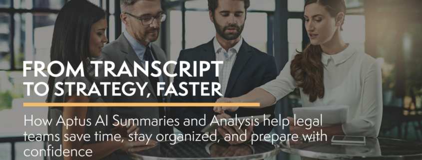 Legal team using AI to organize deposition testimony