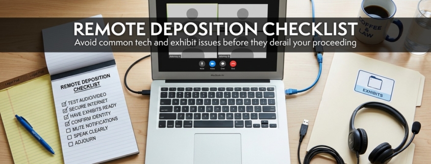 Remote depositions are here to stay, but small technical issues can derail even the best-prepared team. This guide covers simple, proven steps to avoid